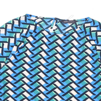 Womens UK Size 6 Marks and Spencer Multicoloured Basic Blouse
