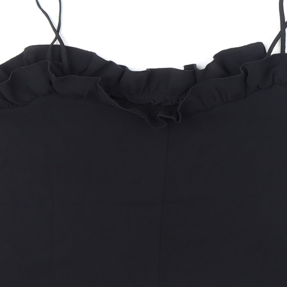 Womens UK Size S Mango Black Camisole Tank