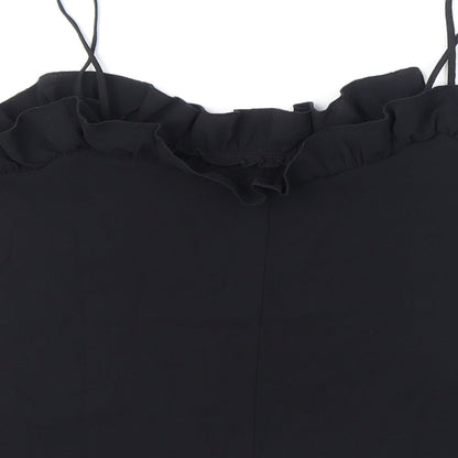 Womens UK Size S Mango Black Camisole Tank