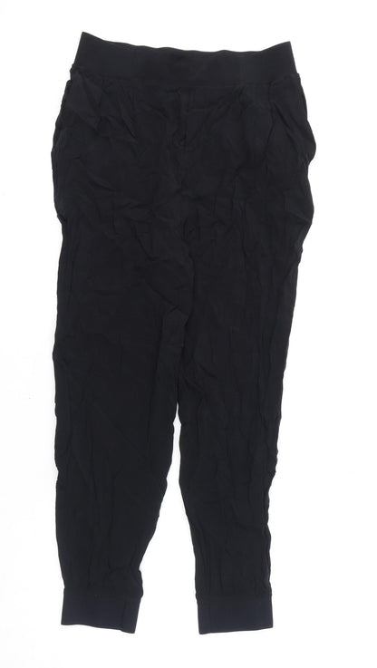 Autograph Womens Black Cupro Trousers Size 10 L23 in Regular