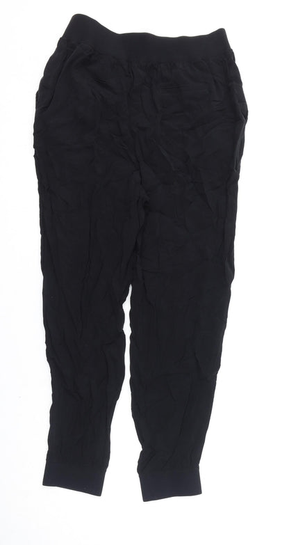 Autograph Womens Black Cupro Trousers Size 10 L23 in Regular
