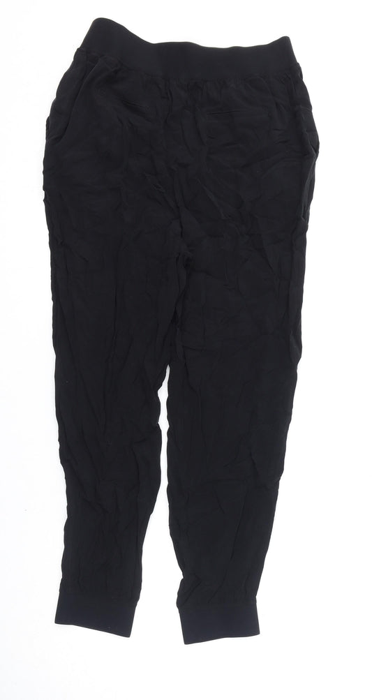 Autograph Womens Black Cupro Trousers Size 10 L23 in Regular
