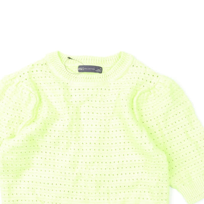 Womens UK Size XS Marks and Spencer Green Pullover Jumper