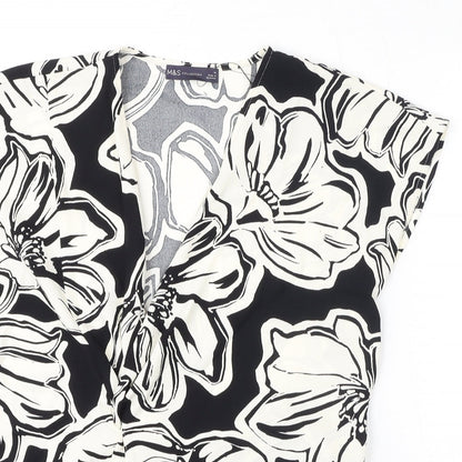 Womens UK Size 14 Marks and Spencer Black Basic Blouse