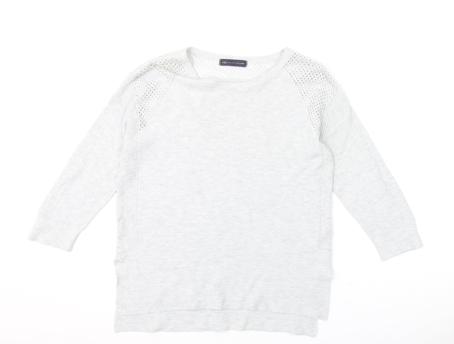 Womens UK Size 10 Marks and Spencer Grey Pullover Jumper