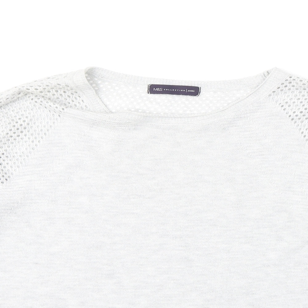Womens UK Size 10 Marks and Spencer Grey Pullover Jumper