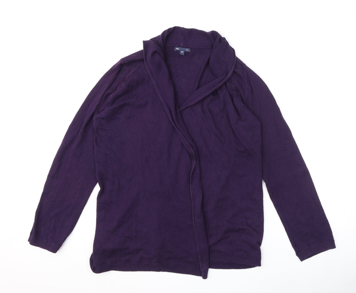 Gap Womens Purple V-Neck Cotton Cardigan Jumper Size L
