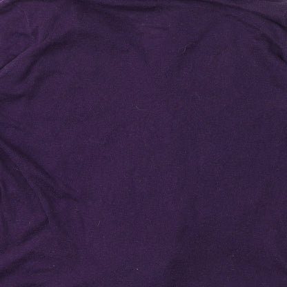 Gap Womens Purple V-Neck Cotton Cardigan Jumper Size L