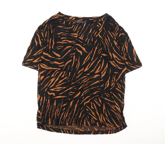 Womens UK Size 8 Marks and Spencer Black Basic T-Shirt