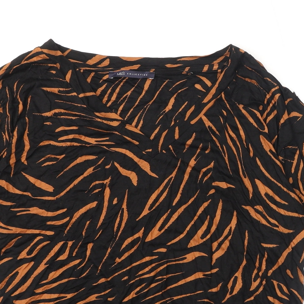 Womens UK Size 8 Marks and Spencer Black Basic T-Shirt