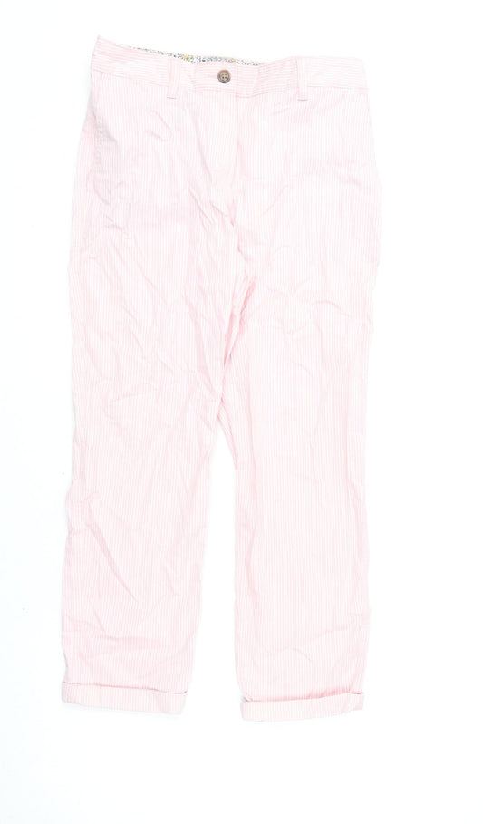 Womens UK Size 8 Marks and Spencer Regular Fit Chino Pink Trousers