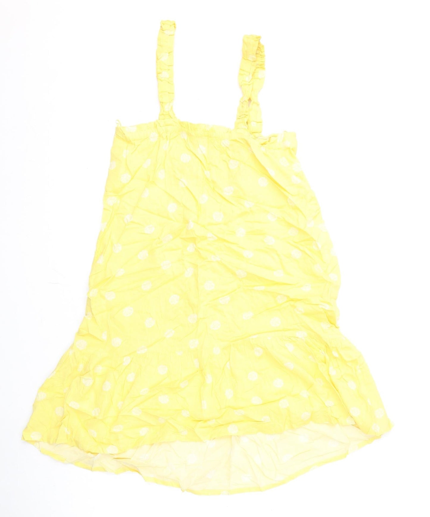 Marks and Spencer Womens Yellow Geometric Viscose Cami Dress Size 8 - Sea Shells