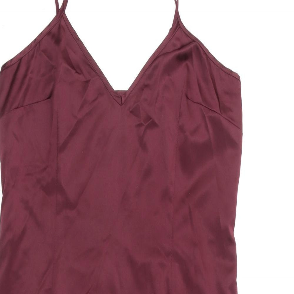 NEXT Womens Red Polyester A-Line Size 8 V-Neck Pullover