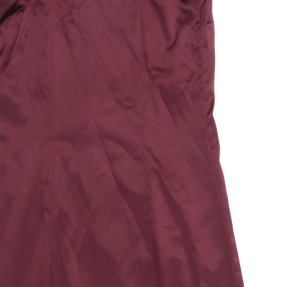 NEXT Womens Red Polyester A-Line Size 8 V-Neck Pullover