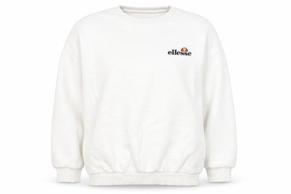 Ellesse Womens White Cotton Pullover Sweatshirt Size 6 Pullover - Logo