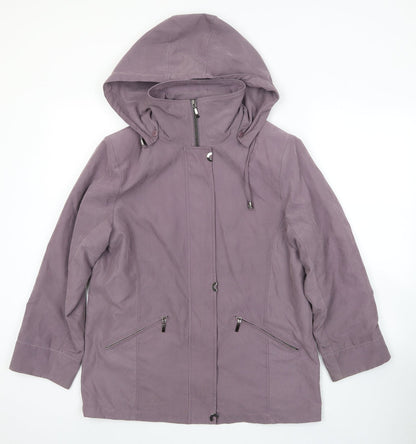 Womens UK Size 12 First Avenue Purple Parka Coat