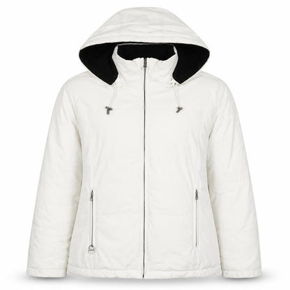 J.Percy Womens White Puffer Jacket Jacket Size S Zip