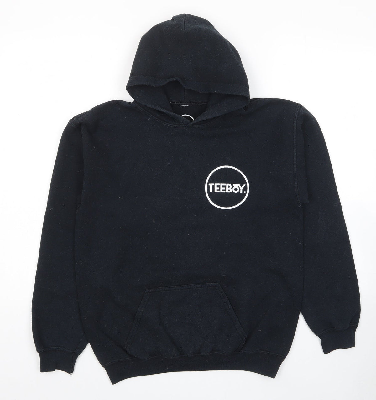 Teeboy Mens Black Cotton Pullover Hoodie Size XS - Logo