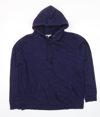 Feathers & Fluff Womens Blue Cotton Pullover Hoodie Size XL Pullover - Girls With Guns
