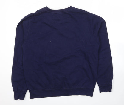 Mens UK Size M JustHoods Blue Pullover Sweatshirt