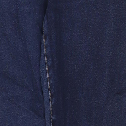 Denim & Co. Womens Blue Cotton Skinny Jeans Size 14 L28 in Regular Zip