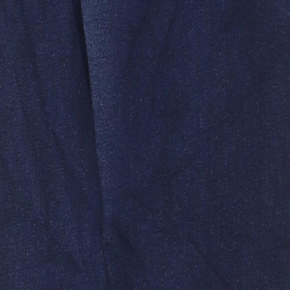 Denim & Co. Womens Blue Cotton Skinny Jeans Size 14 L28 in Regular Zip