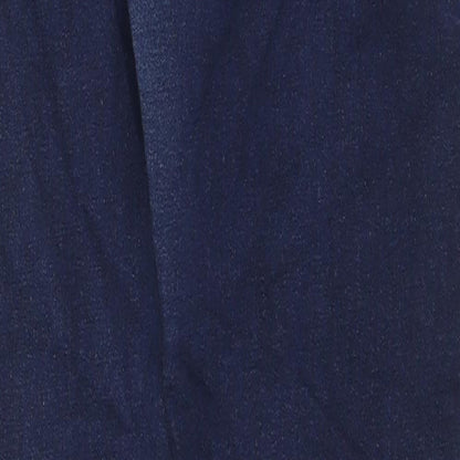 Denim & Co. Womens Blue Cotton Skinny Jeans Size 14 L28 in Regular Zip