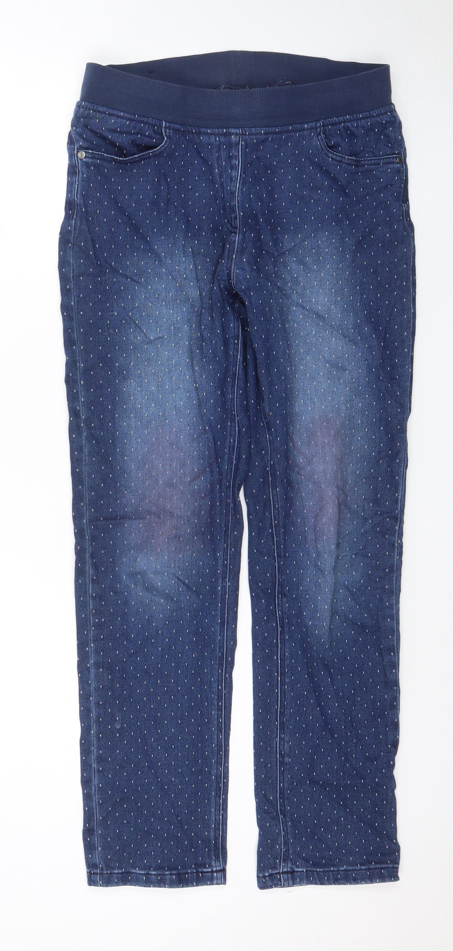 Maine Womens Blue Geometric Cotton Jegging Jeans Size 10 L20 in Regular