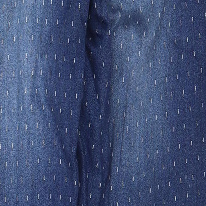 Maine Womens Blue Geometric Cotton Jegging Jeans Size 10 L20 in Regular
