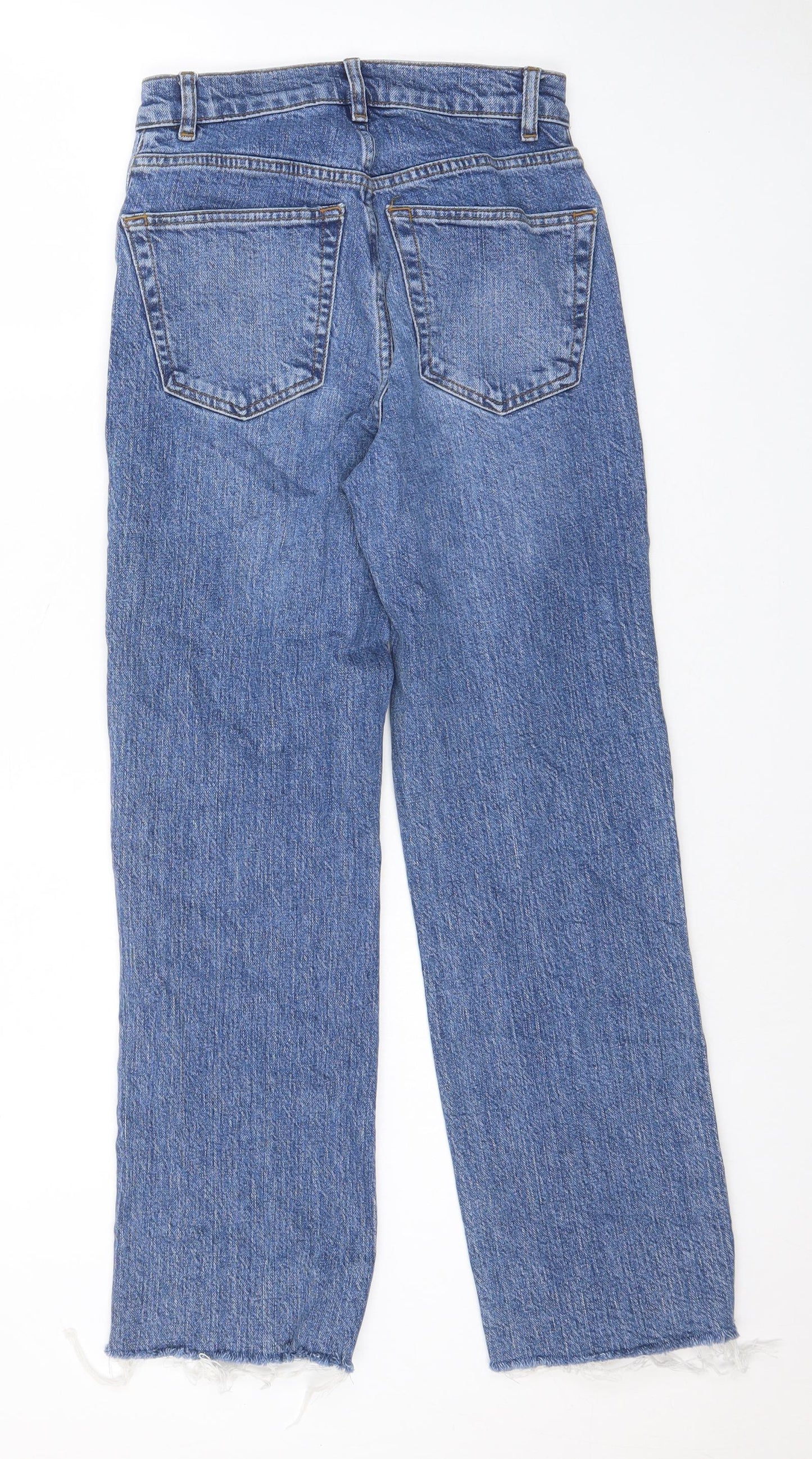 ASOS Womens Blue Cotton Cropped Jeans Size 25 in L26 in Regular Zip - Customized Length