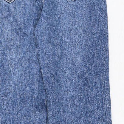 ASOS Womens Blue Cotton Cropped Jeans Size 25 in L26 in Regular Zip - Customized Length