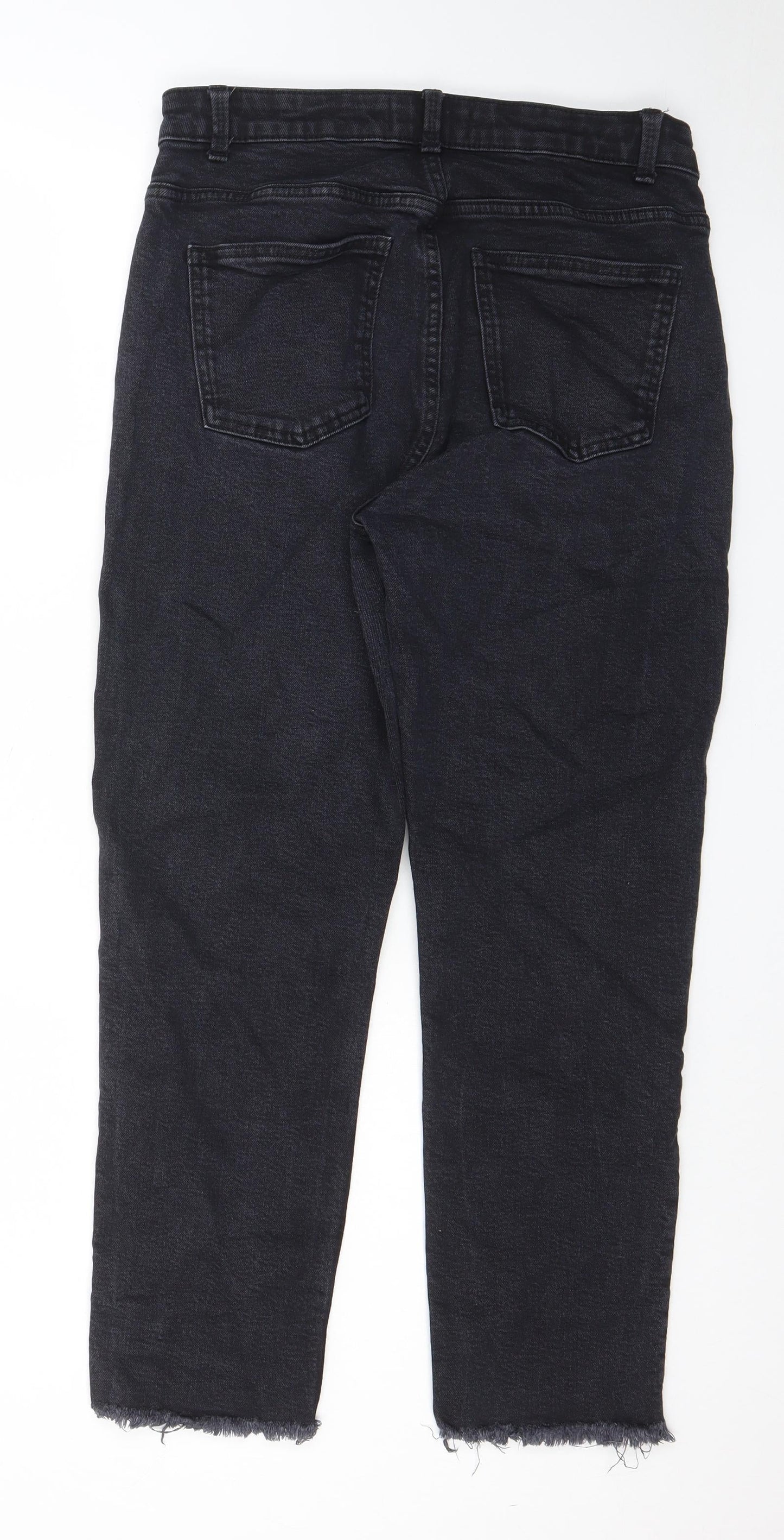 Denim & Co. Womens Black Polyester Skinny Jeans Size 14 L26 in Regular Zip