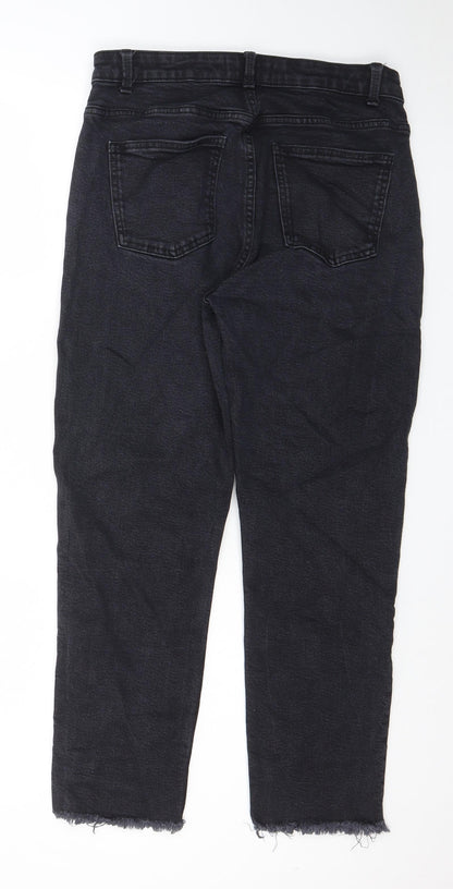 Denim & Co. Womens Black Polyester Skinny Jeans Size 14 L26 in Regular Zip