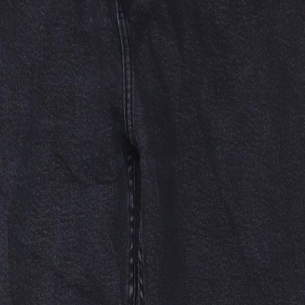 Denim & Co. Womens Black Polyester Skinny Jeans Size 14 L26 in Regular Zip
