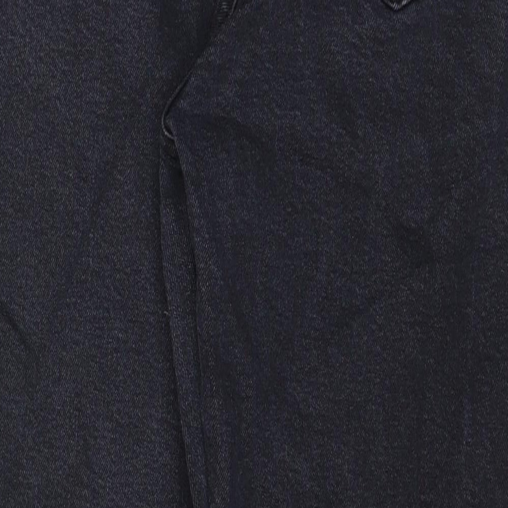 Denim & Co. Womens Black Polyester Skinny Jeans Size 14 L26 in Regular Zip