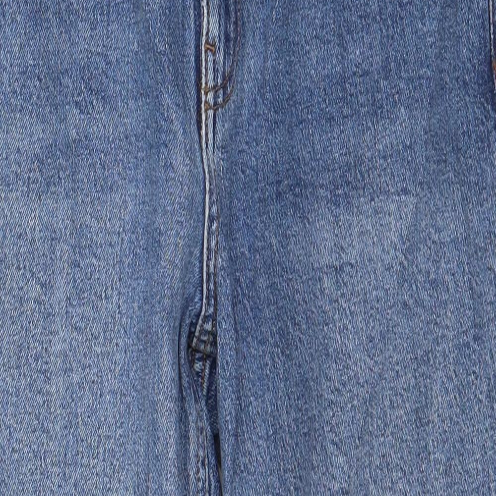 ASOS Womens Blue Cotton Cropped Jeans Size 28 in L28 in Regular Zip