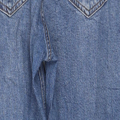 ASOS Womens Blue Cotton Cropped Jeans Size 28 in L28 in Regular Zip