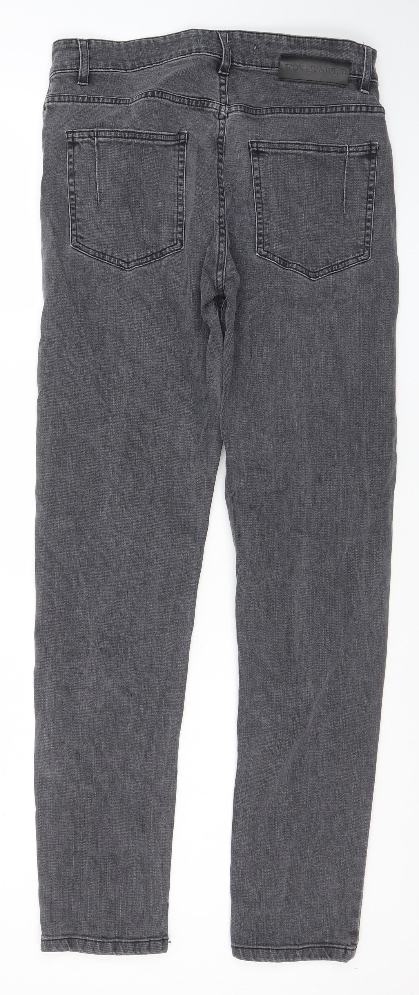 Won Hundred Womens Grey Cotton Skinny Jeans Size 29 in L32 in Regular Zip
