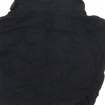 Womens UK Size 4 Divided by H&M Black Basic Button-Up