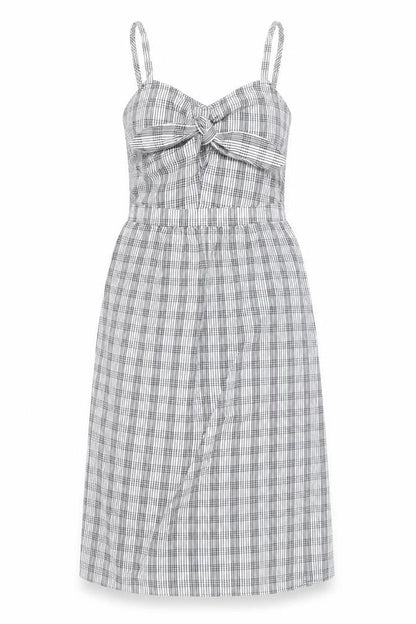 Miss Selfridge Womens Black Plaid Polyester A-Line Size 8 V-Neck Pullover