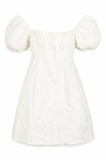 Zara Womens White Cotton Mini Size M Square Neck Tie