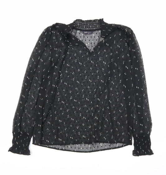 Womens UK Size 6 Marks and Spencer Black Basic Blouse