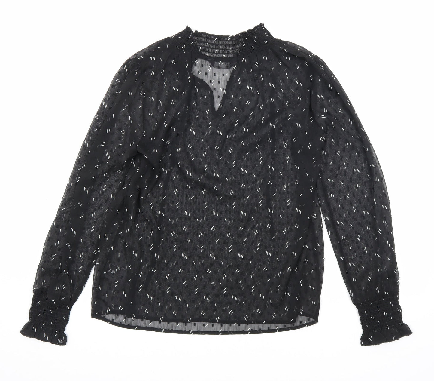 Womens UK Size 6 Marks and Spencer Black Basic Blouse