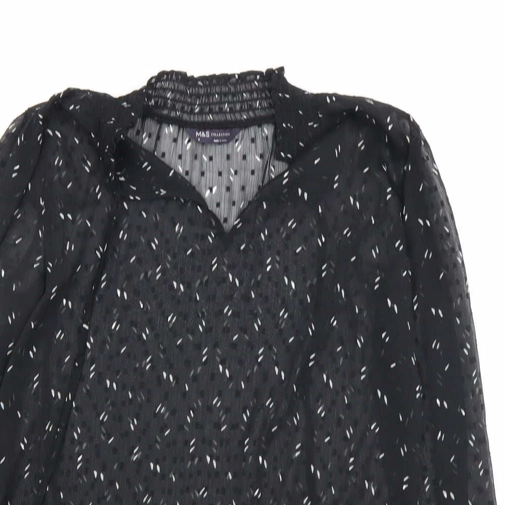 Womens UK Size 6 Marks and Spencer Black Basic Blouse