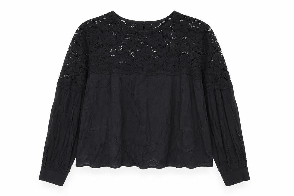 Womens UK Size 10 H&M Black Basic T-Shirt