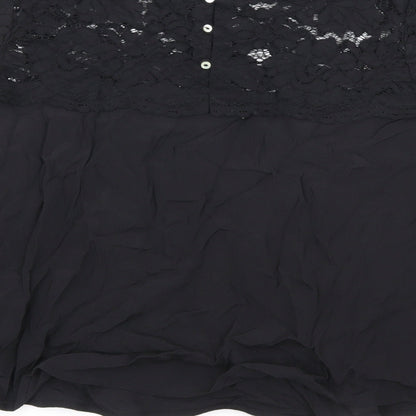 Womens UK Size 10 H&M Black Basic T-Shirt
