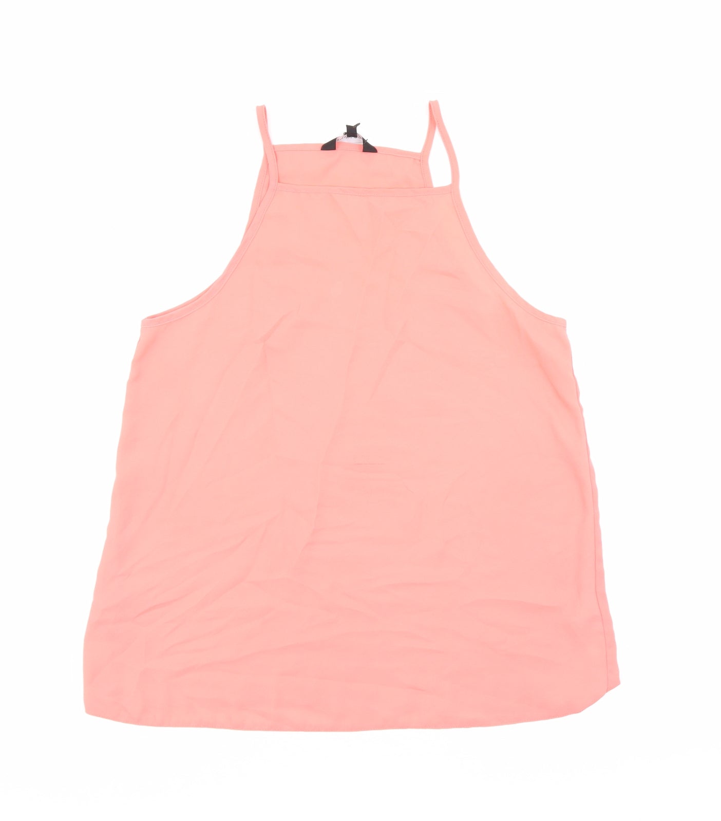 Womens UK Size 10 New Look Orange Basic Tank