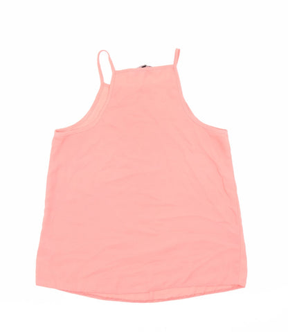 Womens UK Size 10 New Look Orange Basic Tank