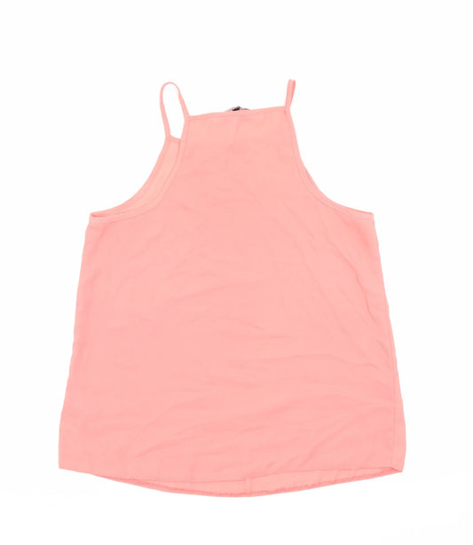 Womens UK Size 10 New Look Orange Basic Tank