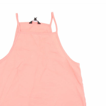 Womens UK Size 10 New Look Orange Basic Tank